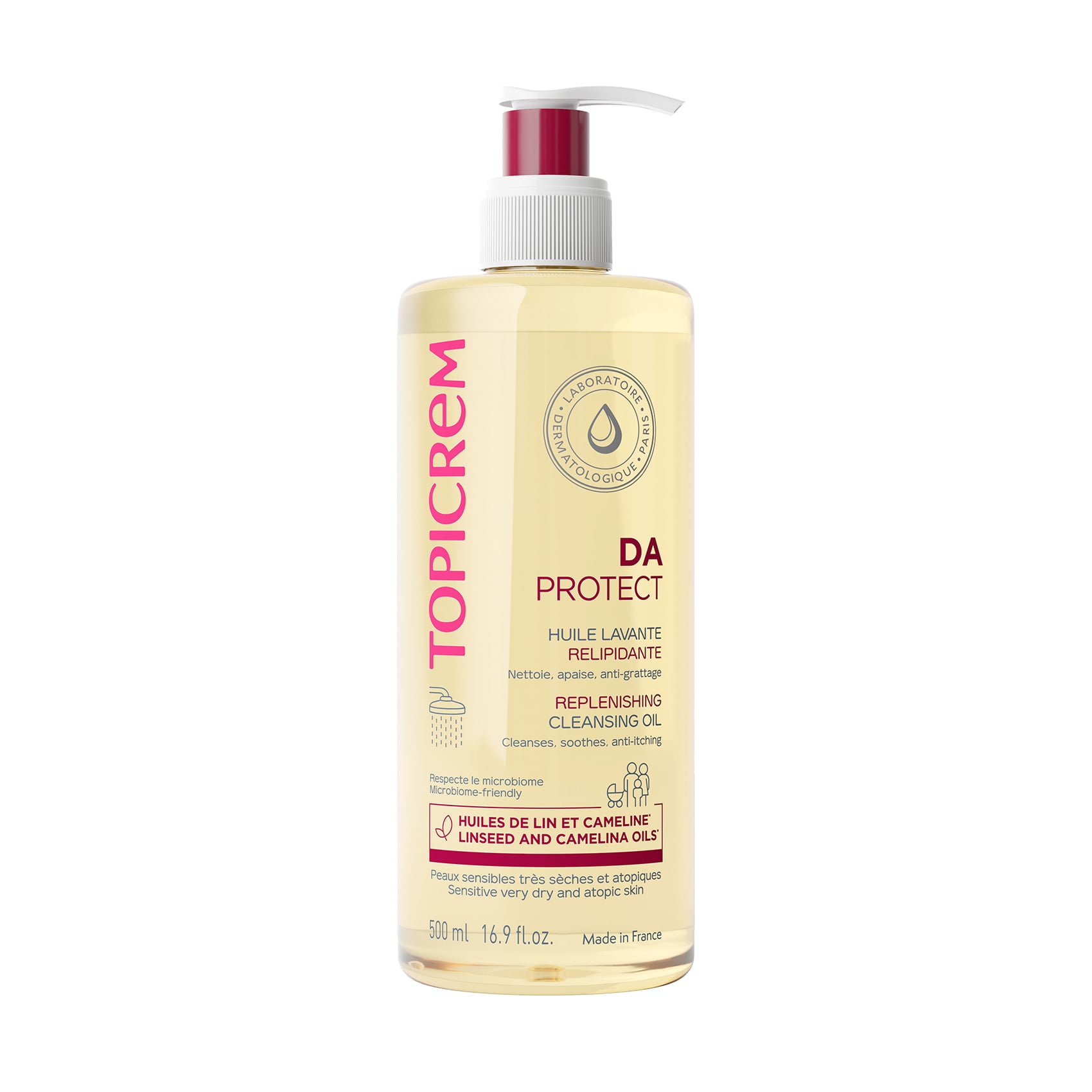 Відновлювальна очищувальна олія для тіла Topicrem DA Protect Replenishing Cleansing Oil, 500 мл